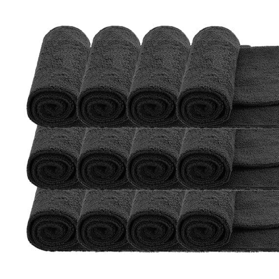 MR RAG 40X40 Mikrofibra Black Edgeless 380GSM BEZSZWOWA - zestaw 12 sztuk