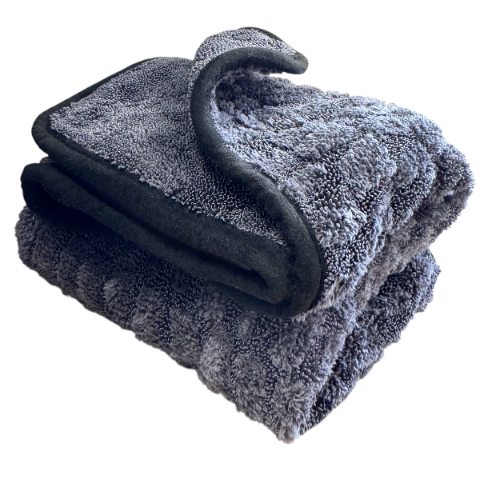 ZERDA Checker Ręcznik 50x75CM 1000GSM Dark Grey - ręcznik do osuszania lakieru premium