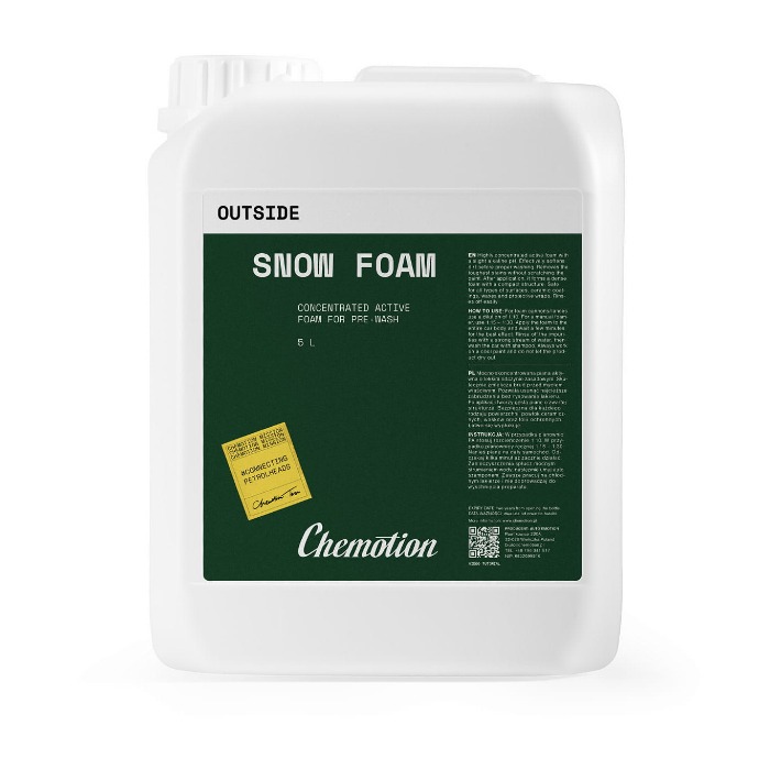 Chemotion Snow Foam 5L – Zasadowa Aktywna Piana do Mycia Wstępnego