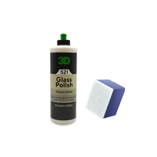 3D Zestaw do polerowania szyb: Glass Polish 473ml + aplikator