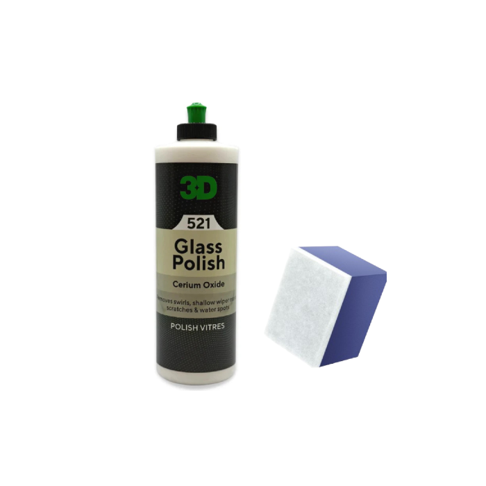 3D Zestaw do polerowania szyb: Glass Polish 473ml + aplikator