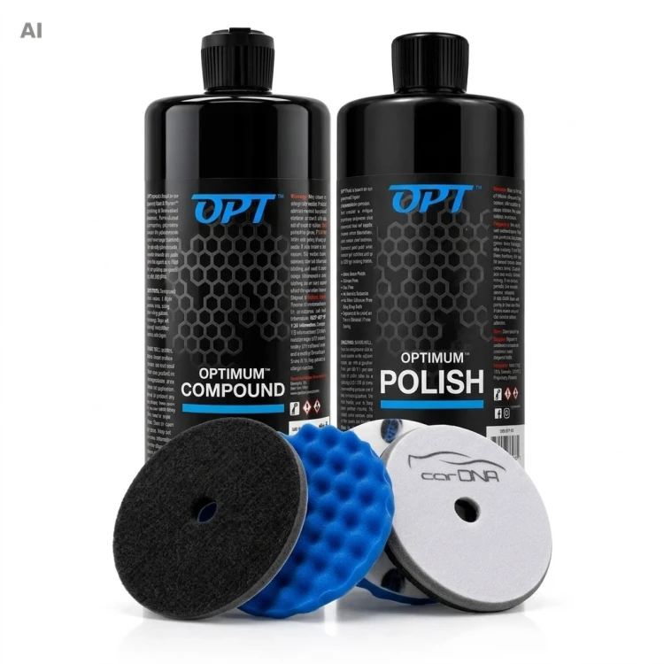 Optimum Zestaw Past Polerskich + Pady 125mm