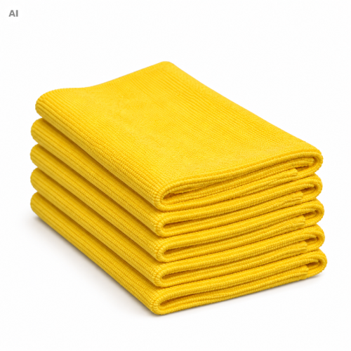 MIKROFIBRA Edgeless Perłowa 380GSM 40x40 Żółta - zestaw 5 sztuk