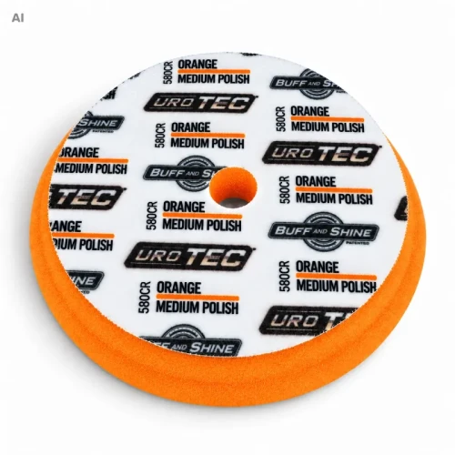 Buff and Shine UroTec Pad Orange Medium 125mm - średnio tnący pad polerski do korekty lakieru