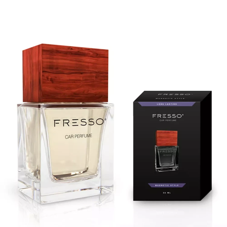 Fresso Perfumy Magnetic Style - Perfumy do samochodu Fresso to niezwykle eleganckie i wielowymiarowe kompozycje zapachowe zawarte w pięknej szklanym flakonie z gustowną, drewnianą nasadką.