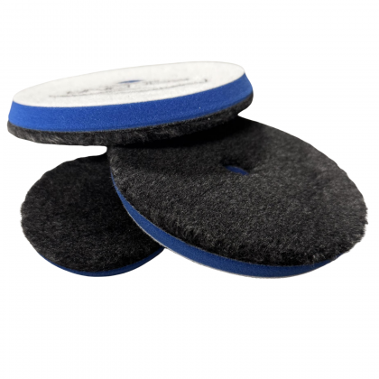 CarDna Kosa Futro Black/Blue Mocna 125MM - futro polerskie hybrydowe mocno tnące