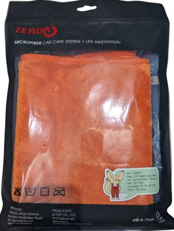 Zerda Twist Loop 1l Recznik 500GSM 50x75 Orange - Bardzo Delikatny